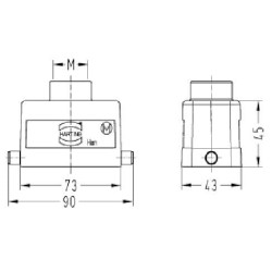 10B gaubtas, LC M25, viršutinis įvadas 19300101441