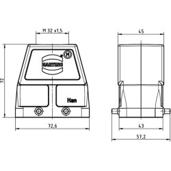 10B gaubtas, HC M32, viršutinis įėjimas 19300100427