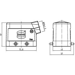 10B gaubtas, LC M25 Šoninis įėjimas 19300101521