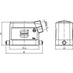 10B gaubtas, LC M20 Šoninis įėjimas 19300101540