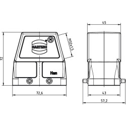 10B gaubtas, HC M32 šoninis įėjimas 19300100527