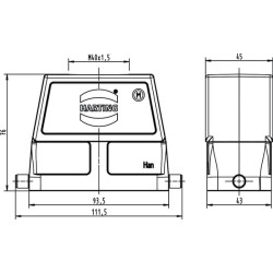 Kapotas 16B, HC M40 Šoninis įėjimas 19300160548