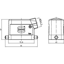10B gaubtas, LC M25 Šoninis įėjimas 19300101541