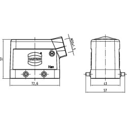 10B gaubtas, LC M20 Šoninis įėjimas 19300101520