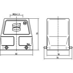 Gaubtas 32A, HC M32 Viršutinis įėjimas 19200320427