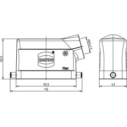 16B gaubtas, LC M25 Šoninis įėjimas 19300161541