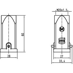 3A M20 jungties gaubtas, viršutinis įvadas 19200031440