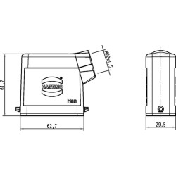10A gaubtas, LC M20 Šoninis įėjimas 19200101540