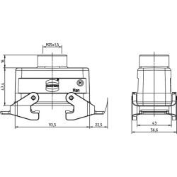 Jungiamojo gaubto 16B, LC M25 Viršutinis įvadas 19300161731