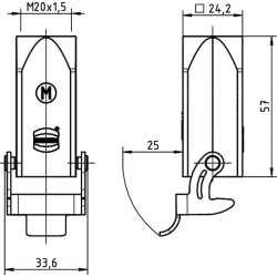 3A M20 jungties gaubtas, viršutinis įvadas 19200031750