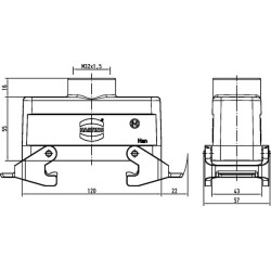 Jungiamojo gaubto 24B, LC M32 viršutinis įvadas 19300241432