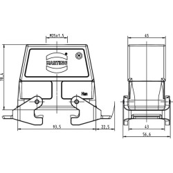 Jungiamojo gaubto 16B, HC M25 Viršutinis įvadas 19300160736