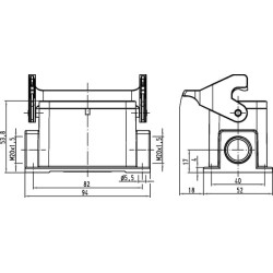 10B namas, paviršinis LC 2xM20 1 svirtis 19300101295