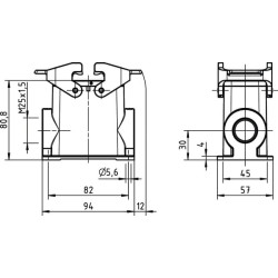 10B namas, paviršinis HC 1xM25 2 svirtys 19300100231