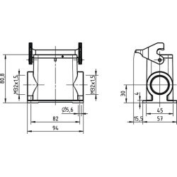 10B namas, paviršinis šildymas 2xM32 1 svirtis 19300100292