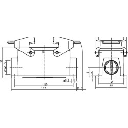 16B namas, paviršinis LC 1xM25 2 svirtys 19300161231