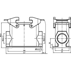 16B namas, HC paviršinis 2xM32 2 svirtys 19300160272