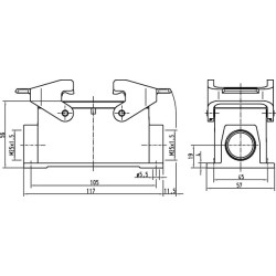 16B namas, paviršinis LC 2xM25 2 svirtys 19300161271