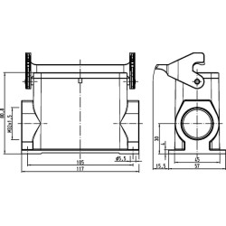 16B namas, HC paviršinis 1xM32 1 svirtis 19300160252