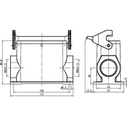 16B namas, HC paviršinis 2xM32 1 svirtis 19300160292