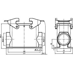 16B namas, HC paviršinis 2xM40 2 svirtys 19300160273