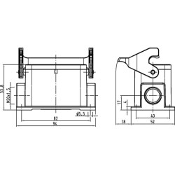 10B namas, paviršinis LC 1xM20 1 svirtis 19300101250