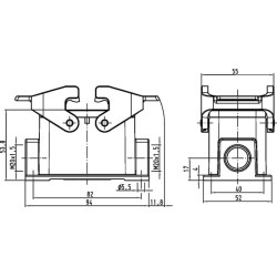 10B namas, paviršinis LC 2xM20 2 svirtys 19300101270
