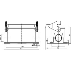 16B namas, paviršinis LC 1xM25 1 svirtis 19300161251