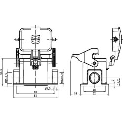 6B namas, paviršinis LC 2xM20 1 svirtis 19300062295