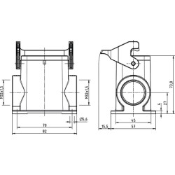 6B namas, HC paviršinis 2xM32 1 svirtis 19300060292
