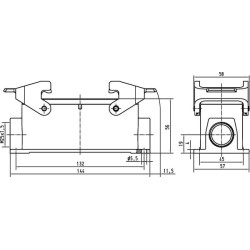 24B namas, paviršinis LC 1xM25 2 svirtys 19300241231