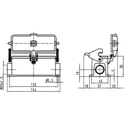 24B namas, paviršinis LC 1xM25 1 svirtis 19300241256