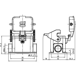 6B namas, paviršinis LC 1xM20 1 svirtis 19300062255