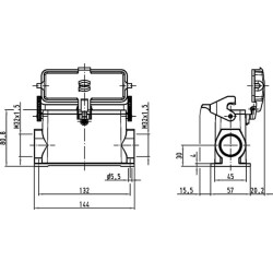 24B namas, paviršinis šildymas 2xM32 1 svirtis 19300240297