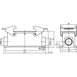 24B namas, paviršinis LC 2xM25 1 svirtis 19300241271