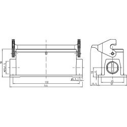 24B namas, paviršinis LC 1xM25 1 svirtis 19300241251