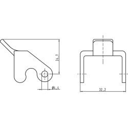 Svirtis su viena spyna HAN3A 09000005242