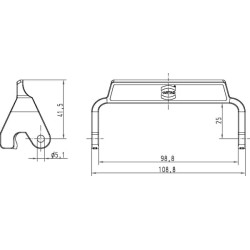Svirtis su viena spyna HAN16B 09000005229