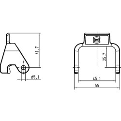 Svirtis dvigubai spynai HAN10/16/24B 09000005221