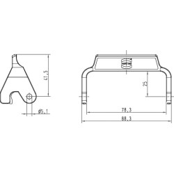 Svirtis su viena spyna HAN10B 09000005228