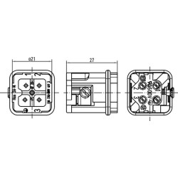 Įdėklas A, išorinis 3P varžtas 09200032611