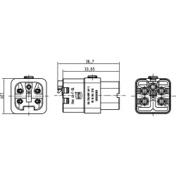 Įdėklas A, 4P moteriškas sriegis, greitas užraktas 09200042733