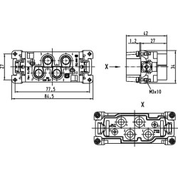 Įdėklas K, išorinis 4/0 varžtas 09380062611