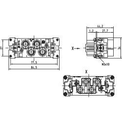 Įdėklas K, vidinis 4/0 varžtas 09380062711