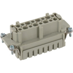 Įdėklas ES, 16P moteriškas sriegis, narvelinis spaustukas 1-16 09330162716