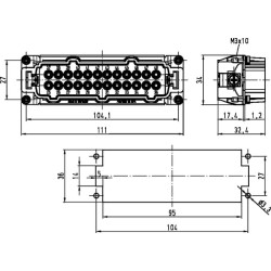 Įdėklas E, išorinis 24P varžtas 25-48 09330242611