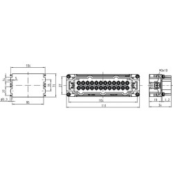 Įdėklas E, išorinis sriegis 24P, narvelinis spaustukas 25-48 09330242626
