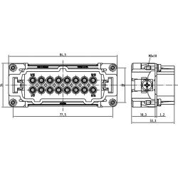 Įdėklas E, vyriškas 16P užspaudžiamas 17-32 09330162612