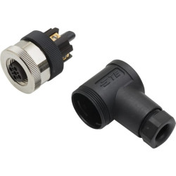 5 polių kištukas, M12 lizdas, A kodas, 90 laipsnių, M1205FE90A