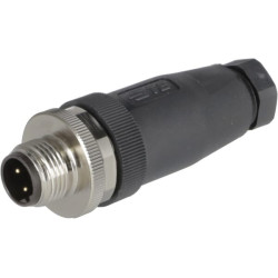 Kištukas 4 polių. M12 kištukas, B kodas, M1204MA18B